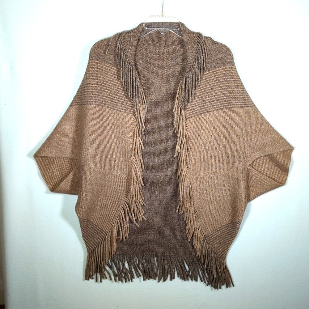 Romantic Hut Fringed Shrug Sweater M